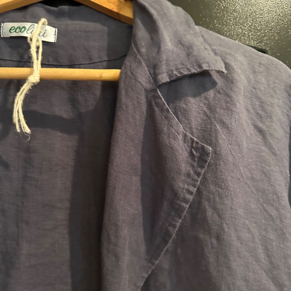 Linen Jacket Steele Blue - Picture 5 of 9
